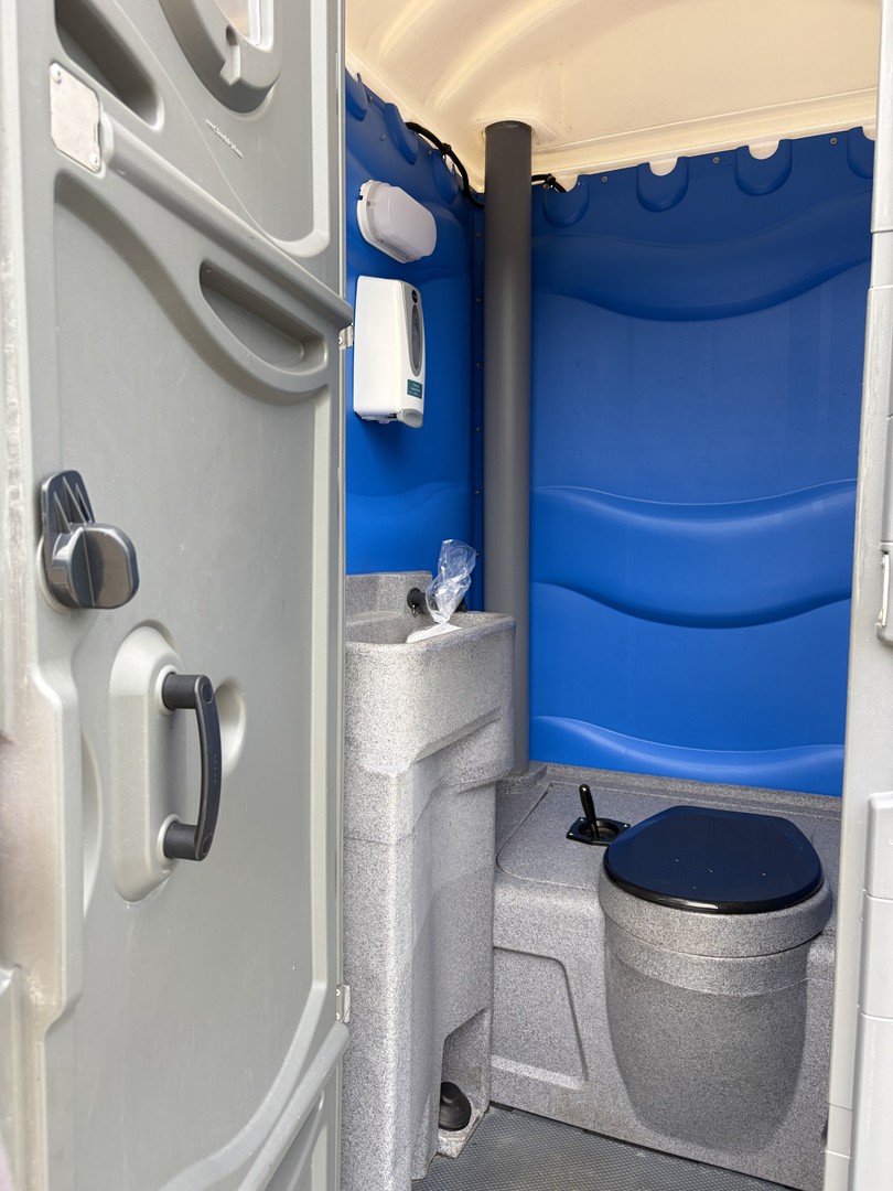 Double Portable Toilet on Trailer image 1